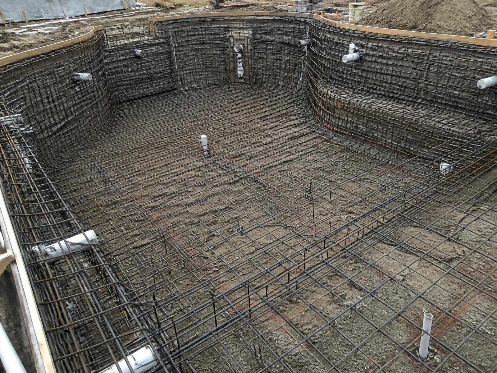 Steel & rough plumbing.